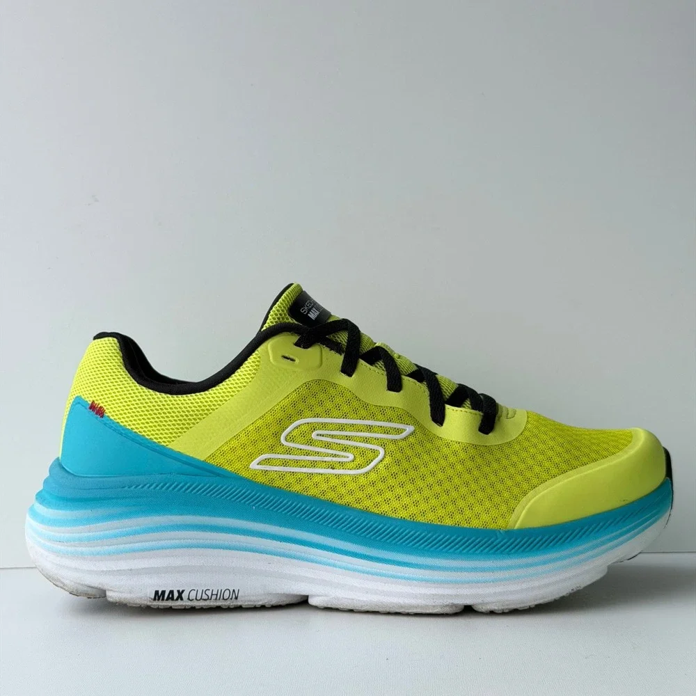 Skechers Max Cushioning Endeavor Running Shoes Mens 11 Lime Athletic Comfort